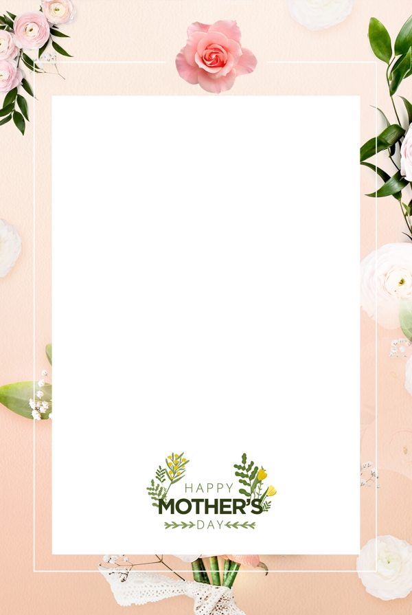 温馨花卉母亲节海报背景素材免费下载
