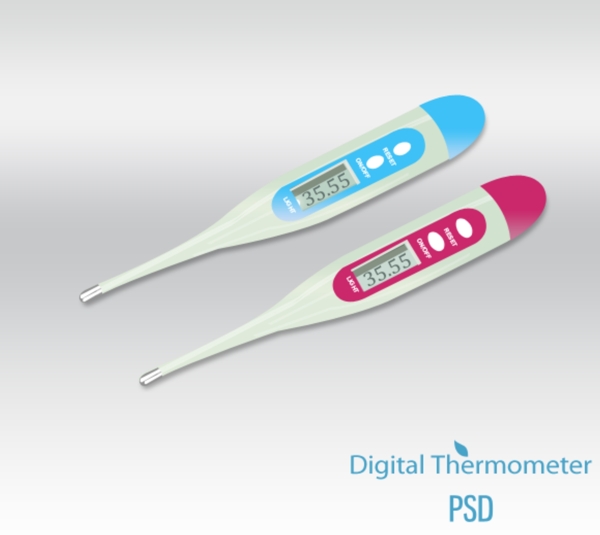 电子体温计psd分层素材