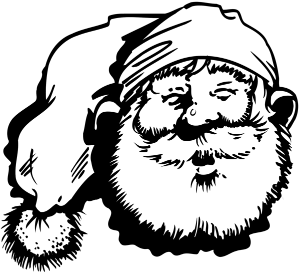 圣诞老人头像卡通头像矢量素材EPS格式0025