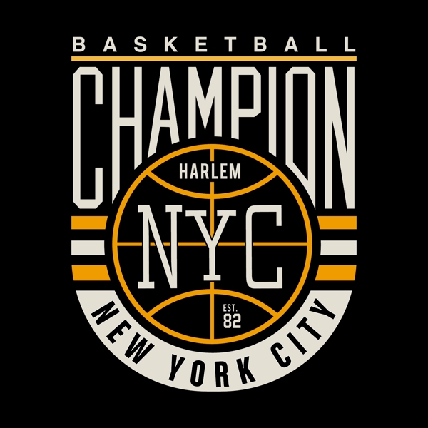 纽约篮球俱乐部标识矢量图