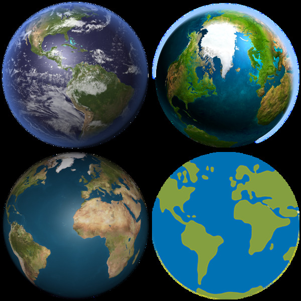 圆形地球免抠png透明图层素材