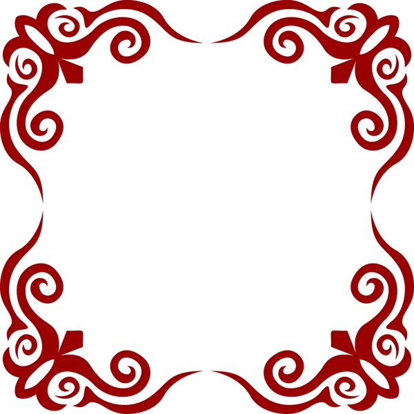 中国风传统花纹方形边框文字框