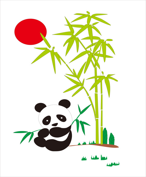熊猫竹图片