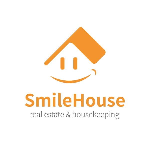 黄色微笑房产地产logo模板