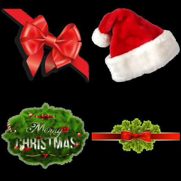 圣诞素材圣诞帽免抠png透明图层素材