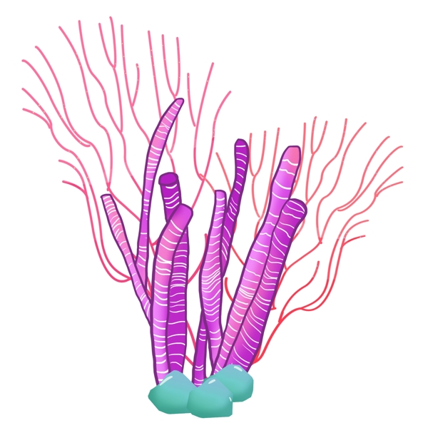 海底紫色珊瑚