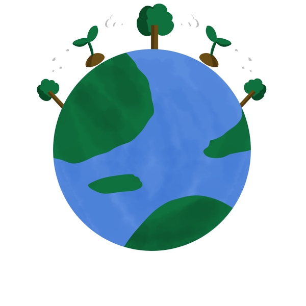 爱护地球公益插画