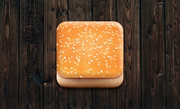面包食物立体图标设计