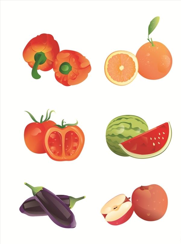 矢量蔬菜水果元素套图