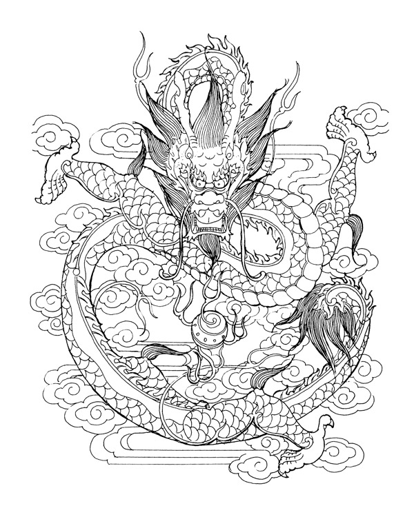 龙纹龙的图案传统图案