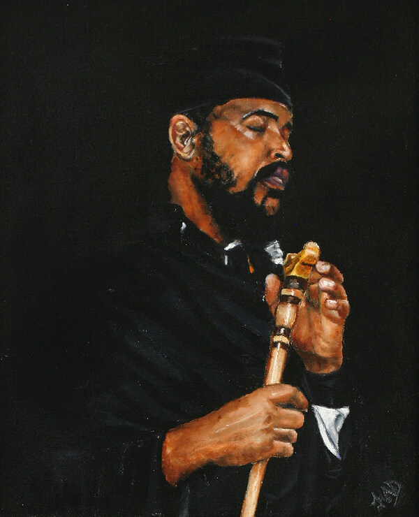 黑人男性油画肖像图片