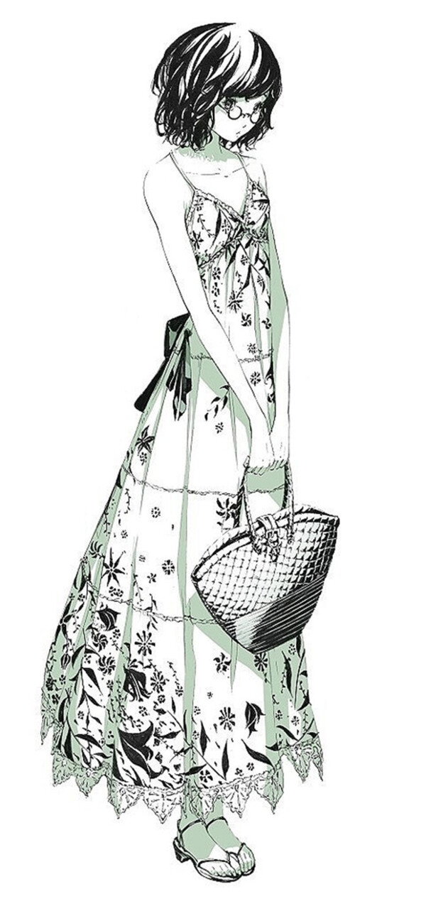 花纹吊带裙设计图