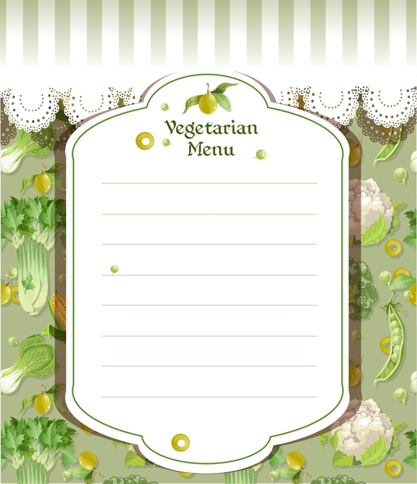 蔬菜菜单海报图片