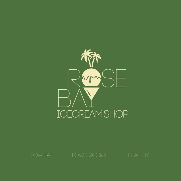 玫瑰海滩冰淇淋店logo图片