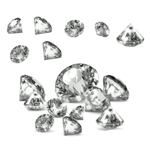 大小不同的钻石独立
