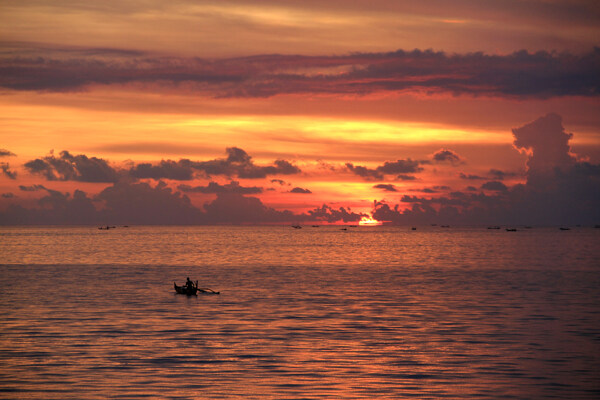 巴厘岛的夕阳