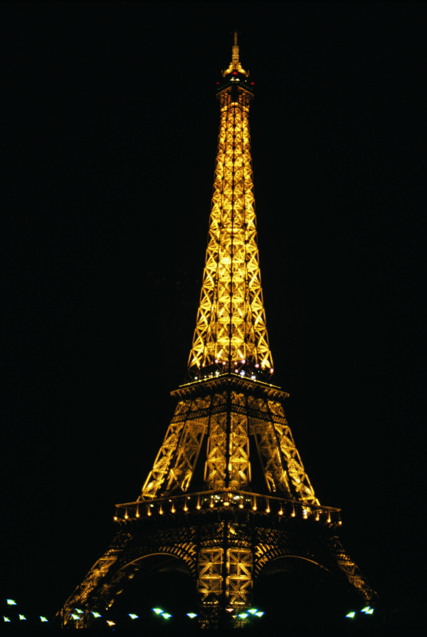 美丽夜景埃菲尔特塔巴黎