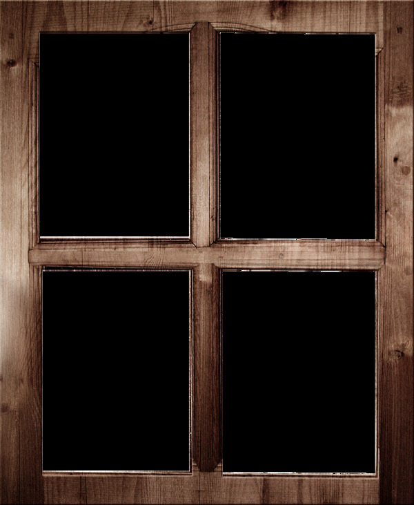 简约木质方格窗户