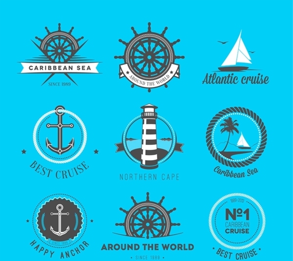 航海标志矢量图片