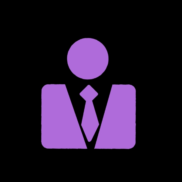 紫色商务男士图标