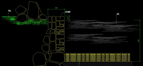 水池接草地边缘作法图片