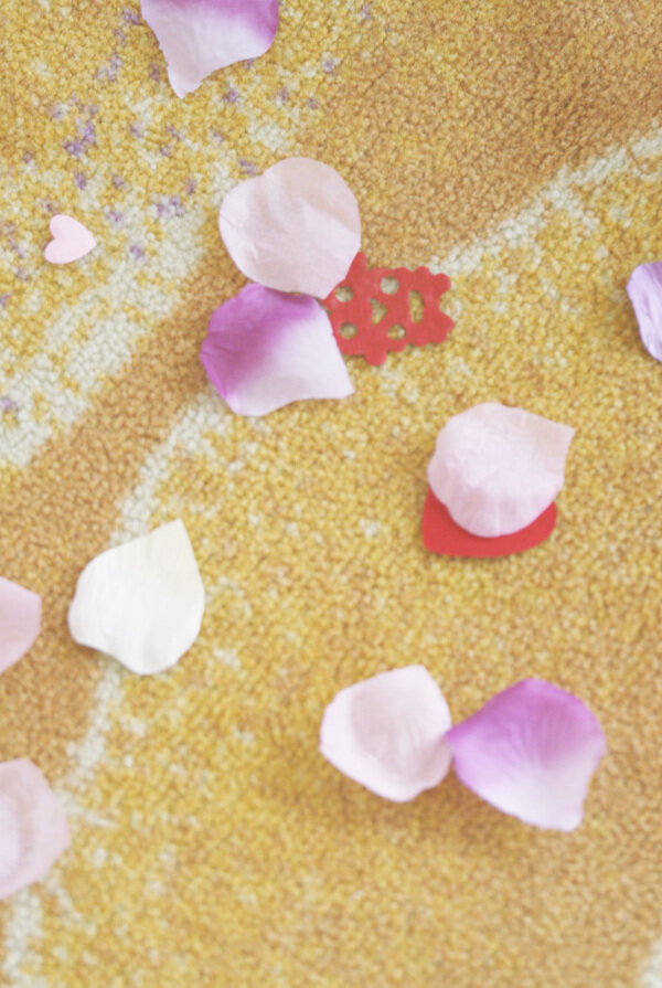 地毯上的花瓣图片
