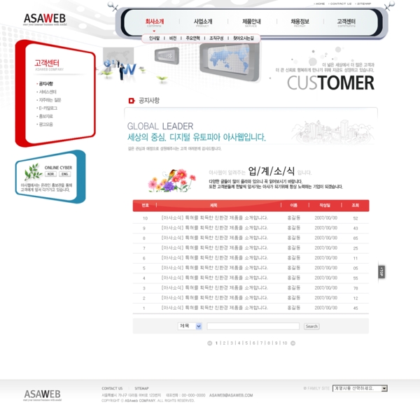 科技蓝色网页psd模板