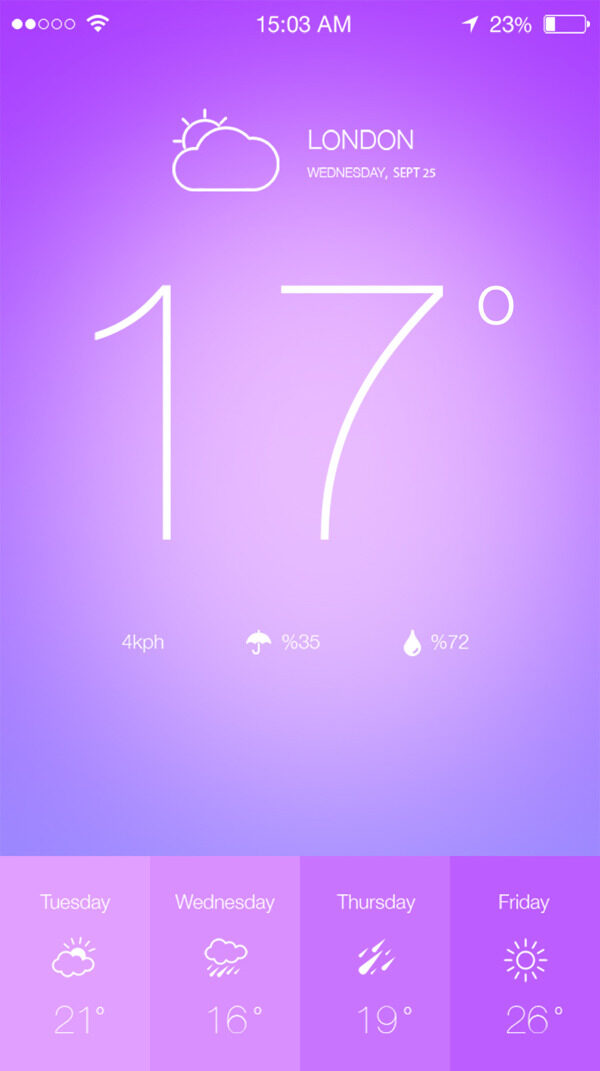 iOS7天气应用程序设计