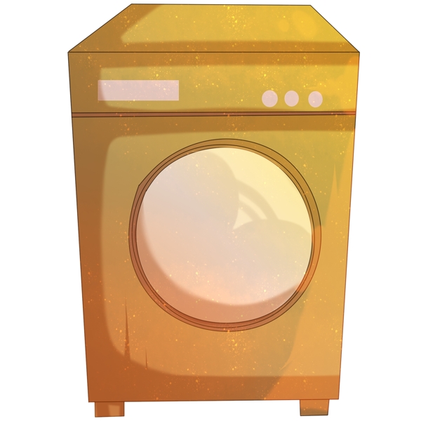 洗衣机家电的插画