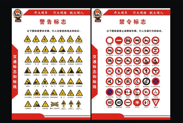 警告和禁令标志图片