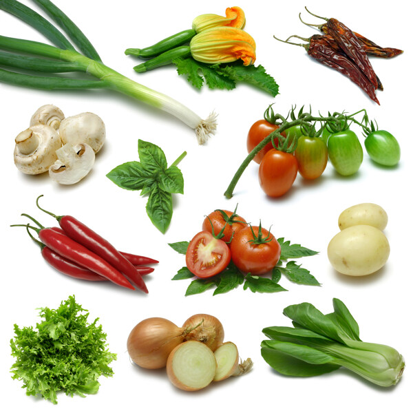 蔬菜蔬菜堆蔬菜篮图片