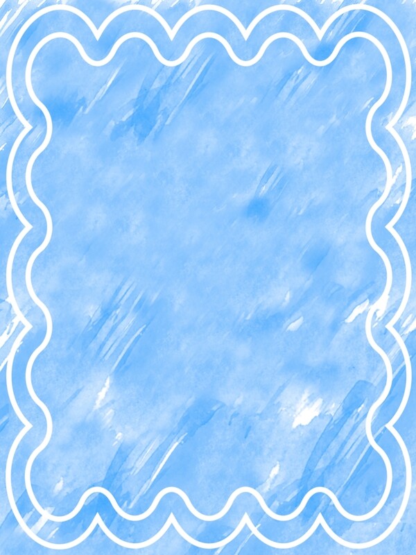 蓝色小清新水彩竖版背景