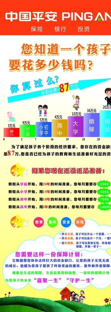 中国平安保险易拉宝图片