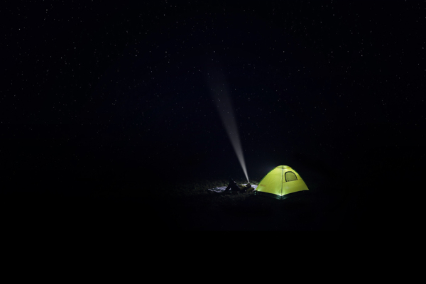 夜下帐篷图片