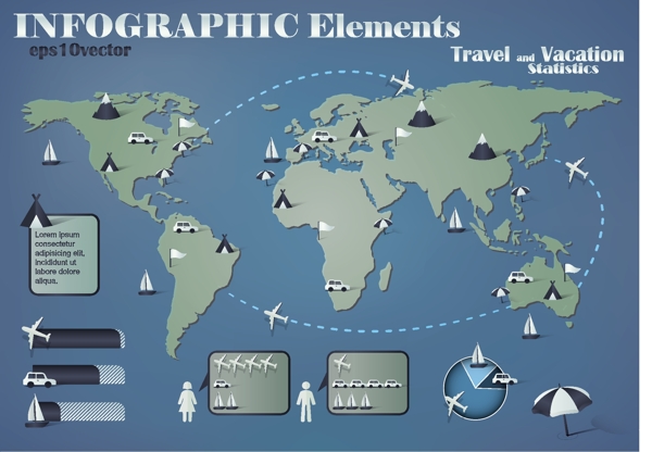 旅行旅行图标商务PPT图片