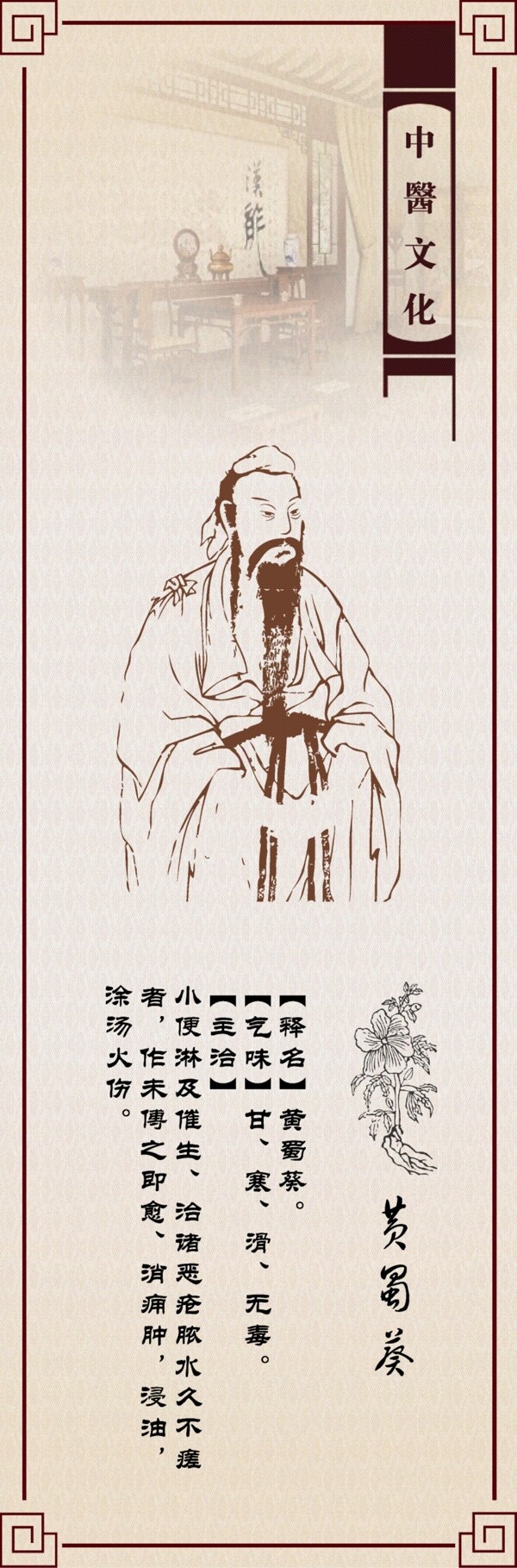 中医文化墙画图片
