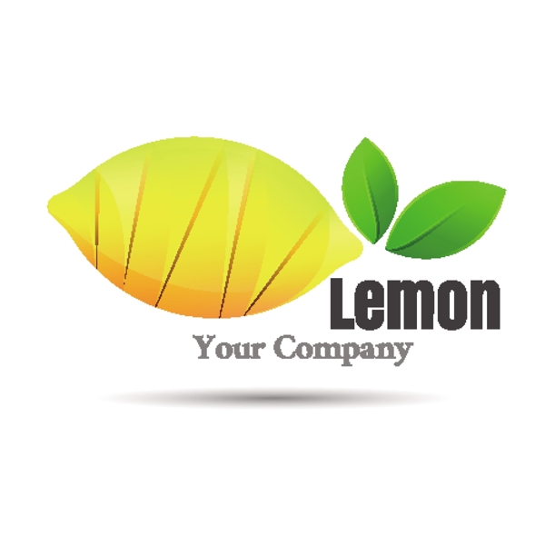 柠檬标志设计矢量素材下载