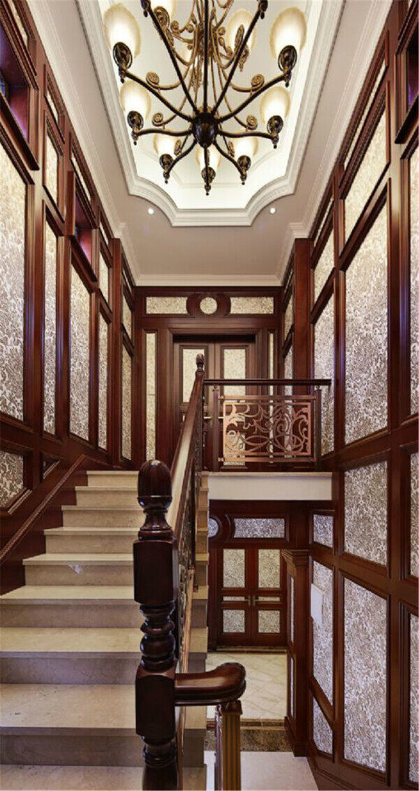 现代别墅古典楼梯间装修效果图