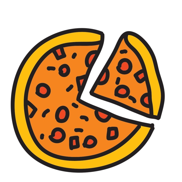 网页UI美食披萨icon图标设计