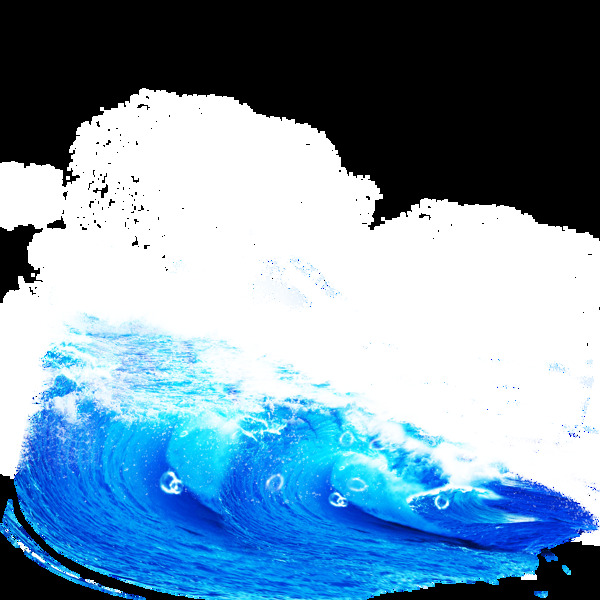 蓝色波浪素材图案