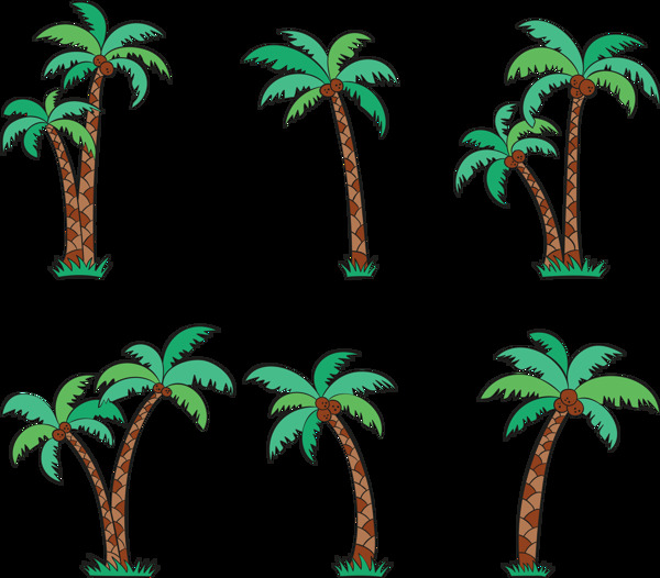 棕榈椰子树免抠png透明图层素材