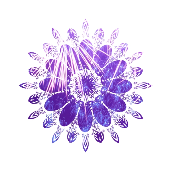 紫色渐变装饰花纹图案可商用
