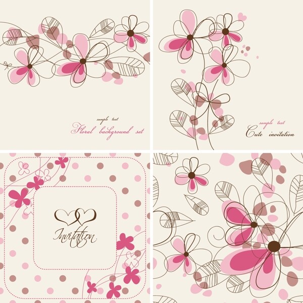 手绘花卉花纹图片