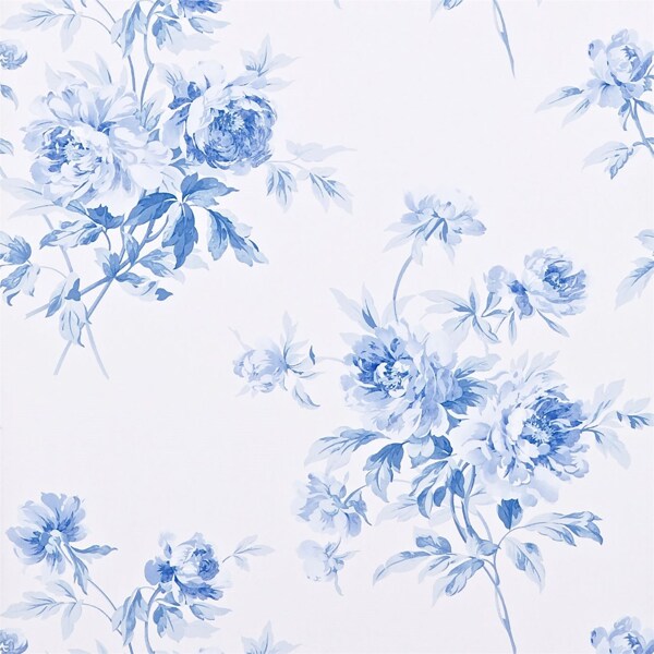 蓝色花朵图案壁纸
