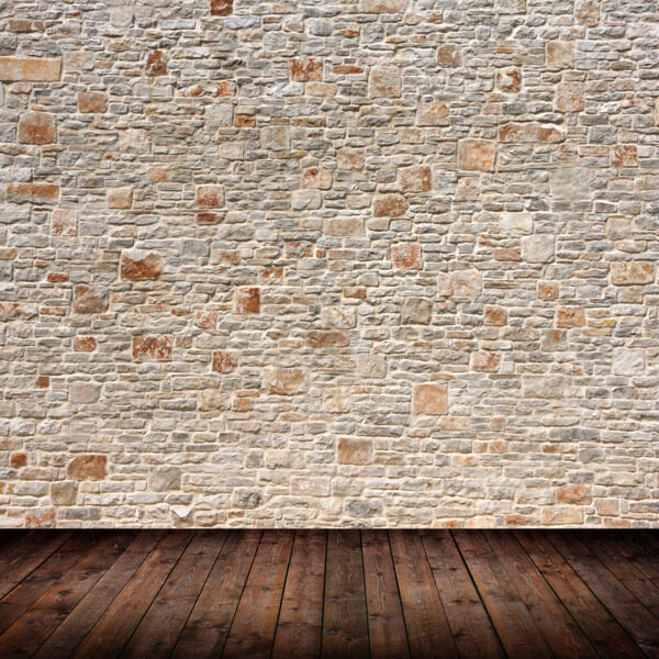 砖墙木质地板图片