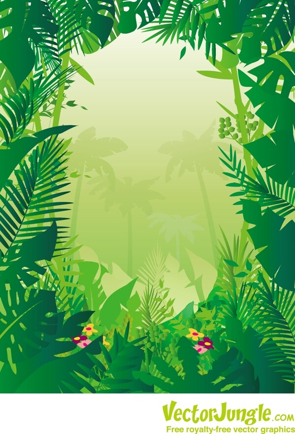 热带框架式丛林背景