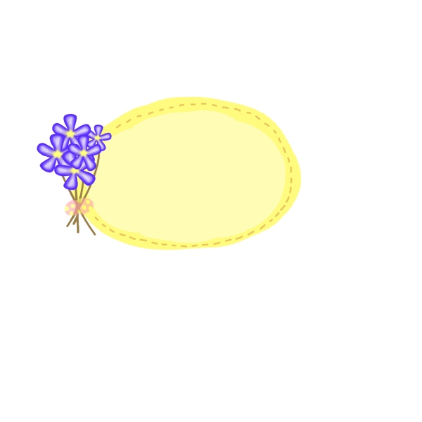 植物紫色小花装饰边框