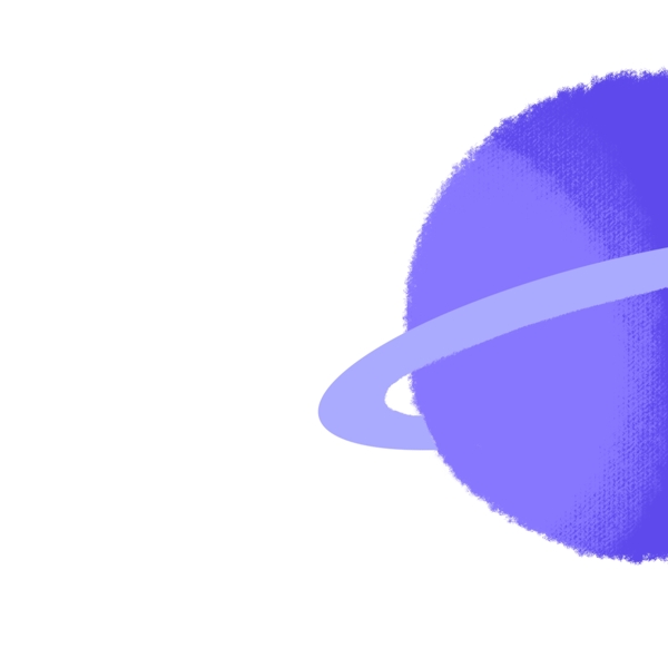 紫色星球卡通png素材