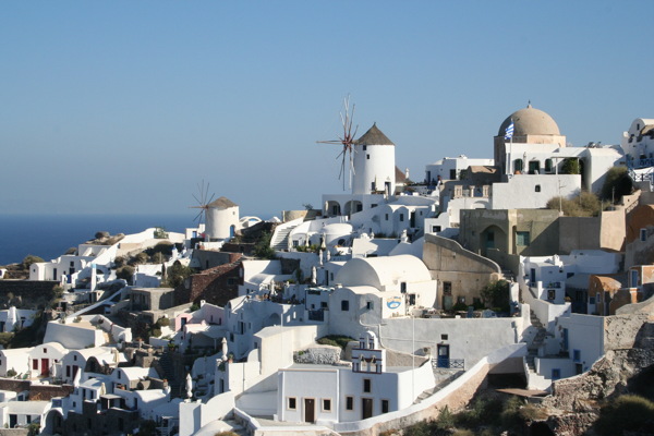 希腊爱琴海建筑风景图片