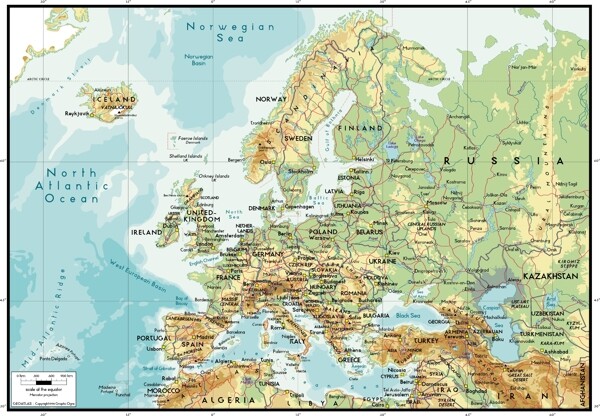 精美矢量矢量世界地图材料欧洲地图